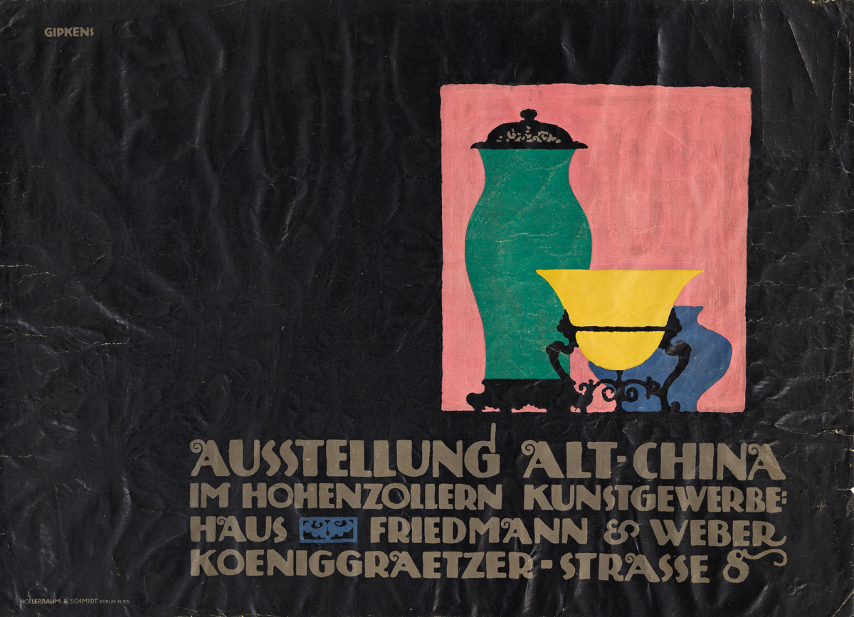 JULIUS GIPKENS (1883-1969).  AUSSTELLUNG ALT - CHINA. 1911. 26x36 inches, 66x91¾ cm. Hollerbaum & Schmidt, Berlin.